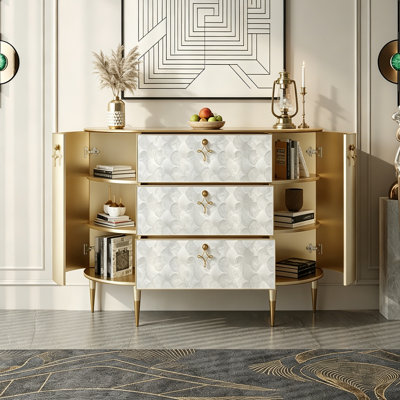 Buffet élégant en bois massif de style français