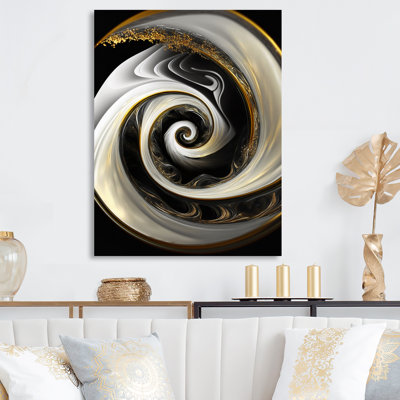 Abstrait tourbillon moderne I - impressions sur toile à spirales abstraites