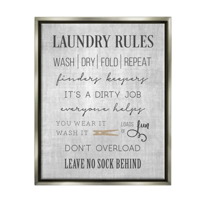 " Laundry Room Rules Family List " by CAD