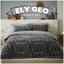 Teddy Fleece Geo Pattern Duvet Cover Set with Pillowcases, Soft Warm Winter Quilt Cover Bedding, Easy Care and Machine Washable-1395827905-1395827904