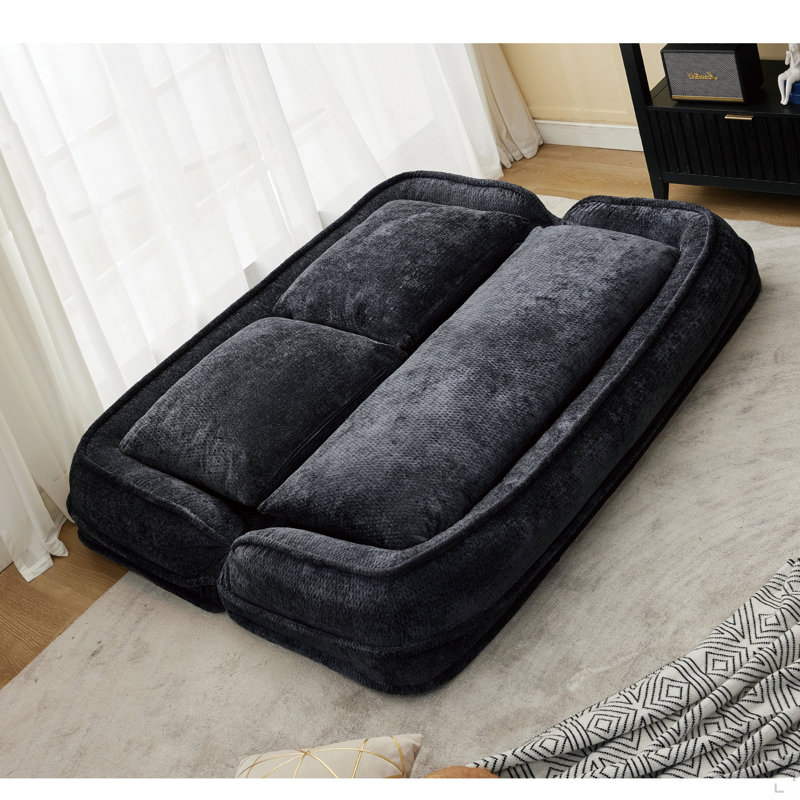 Double Human Dog Bed,Lazy Sofa ,Loveseat,Fits You & Pets,Extra Large Floor Couch,Can Sit Or Lie Down,2-In-1,5 Adjustable Position, Plump Pillow,2 Seat,Chenille