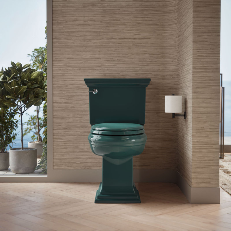Glenbury Elongated Toilet Seat, Teal, Ready Latch