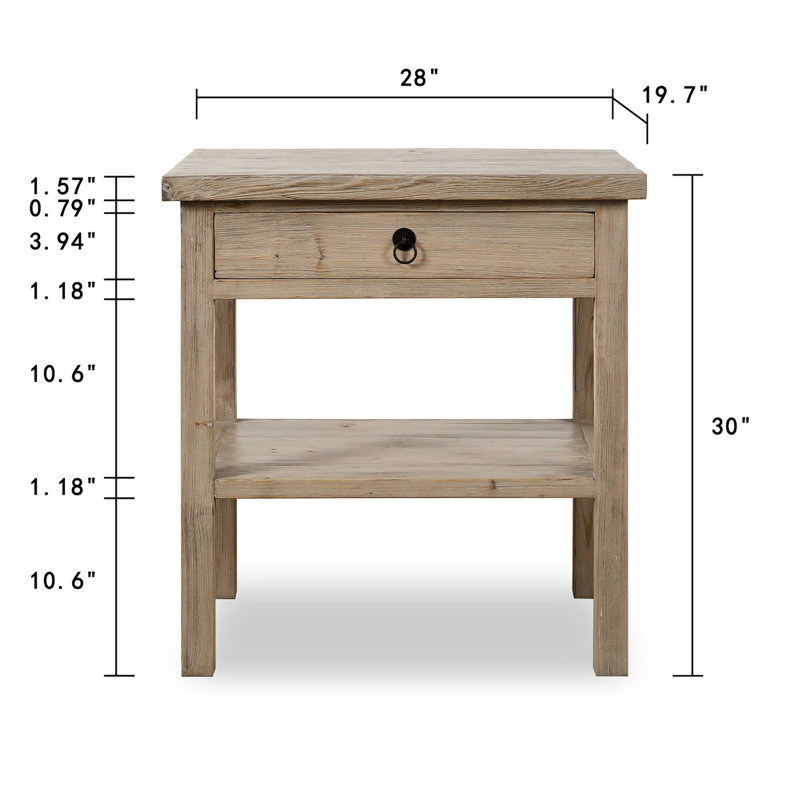 Helana 28'' W Solid Wood Console Table