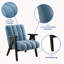 Siège moderne - bleu, bois avec revêtement bleu, bois, mousse