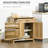 Farmhouse Sideboard Buffet Cabinet, Barn Door Coffee Bar Cabinet with Adjustable Shelf-838783677