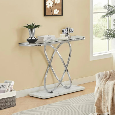 Modern Entryway Table, Glass Entrance by Ivy Bronx