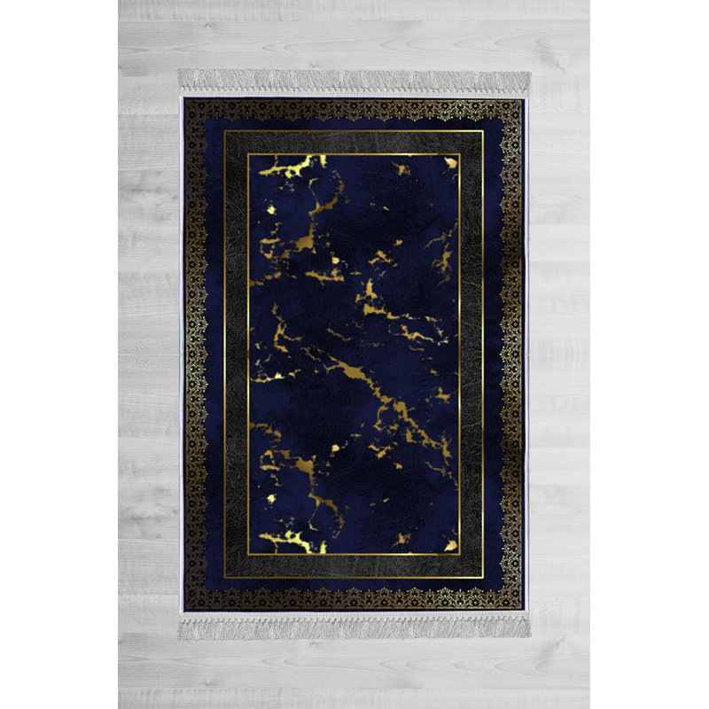 Luxurious 3D Printed Velvet Carpet, 47.2 x 70.9 inches | 100% Velvet Fabric, 100% Cotton Sole | Pile Height: 0.4 inches, Total Height: 0.5 inches | Antibacterial, Non-Slip, Machine Washable | Ideal for Living Room & Bedroom Decor