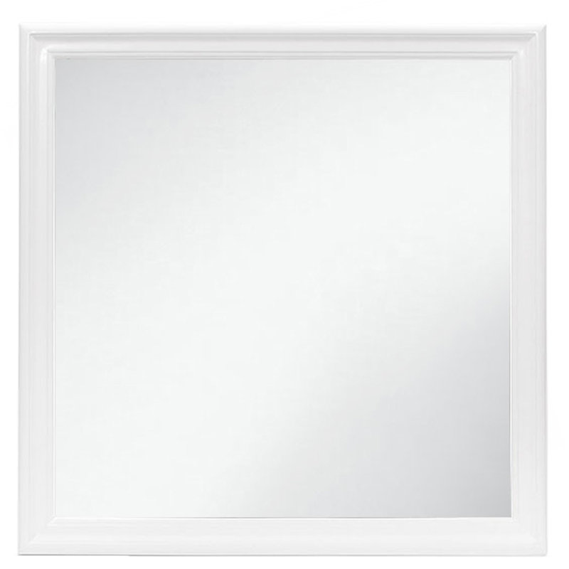 MIROIR BLANC CHARLSTON (INCLUT SEULEMENT LE MIROIR), Blanc