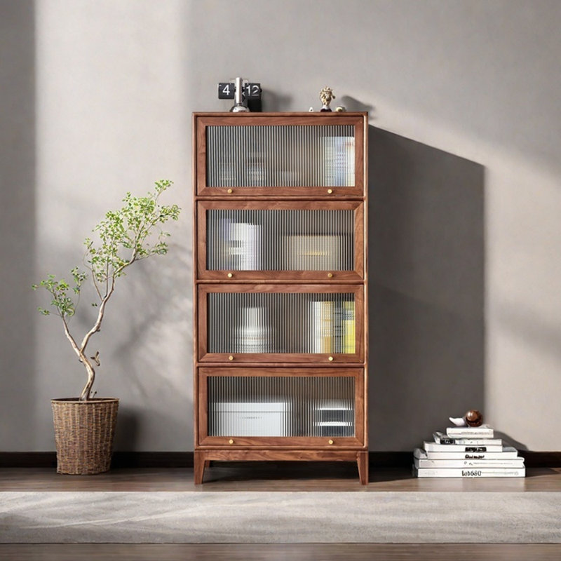 Multilevel storage bookcase, 70.87"H x 27.56"W x 13.78"D 