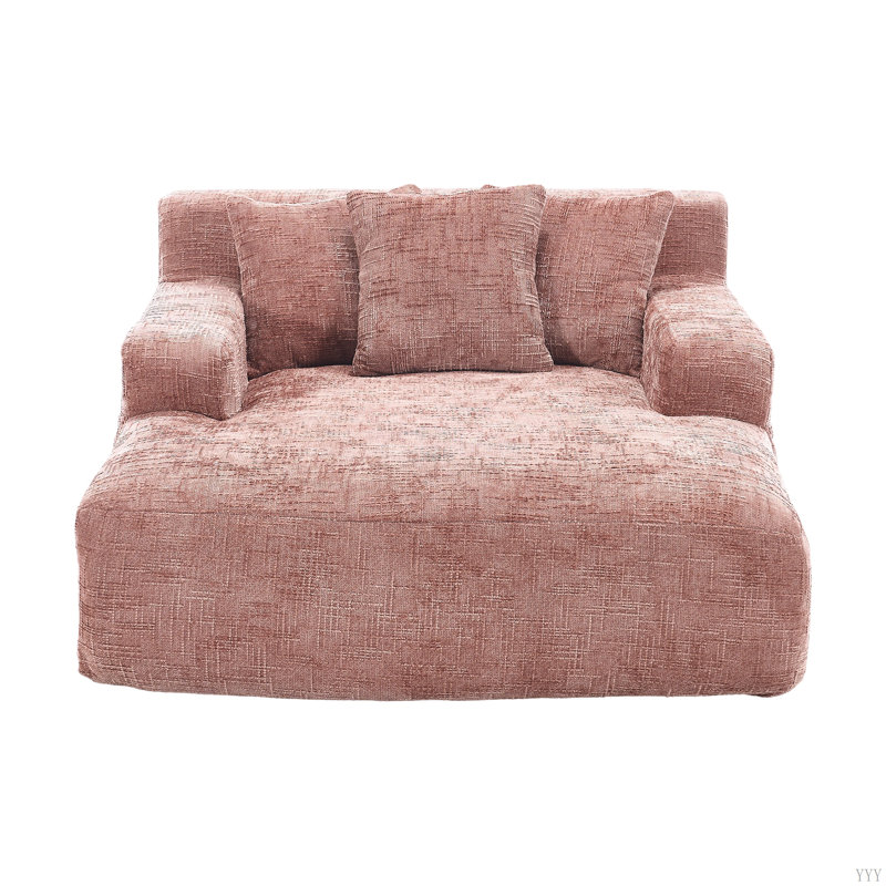 Canapé-lit Chenille, Chenille rose