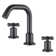 Uomo 8” Widespread Cross Handle 3-Hole Bathroom Faucet In Matte Black