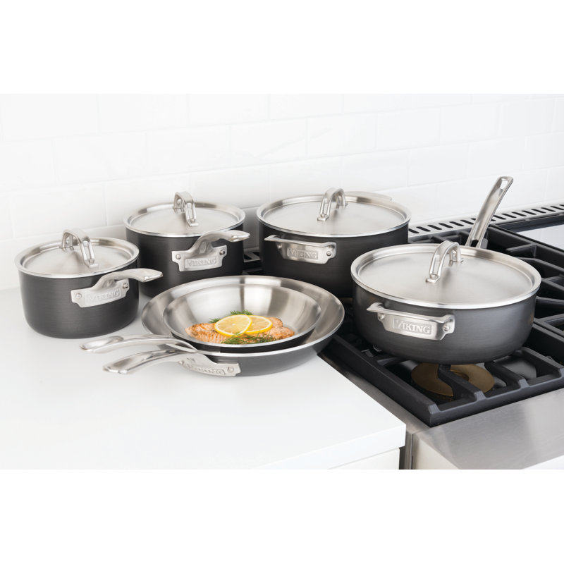 Viking 5-Ply 10-Piece Hard Anodized and Stainless Steel Cookware Set