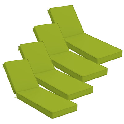 Coussins de chaise longue d'extérieur 4 po l 21 po x L 72 po (ensemble de 4)