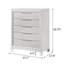 Commode 5 tiroirs pour chambre blanche