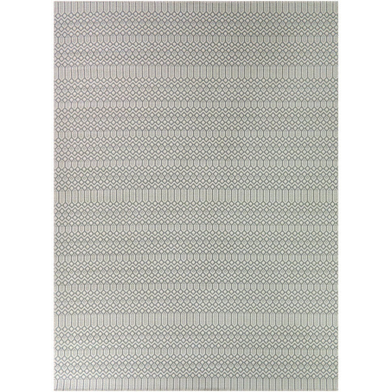 Radovan Blue Micro Geometric Area Rug, 5'3" x 7'