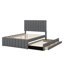 Lit plateforme tapissier avec lit gigogne et 3 tiroirs-114215953