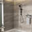 Matte Black Dual Shower Head With 8 Modes, Adjustable Slide Bar & Hose 4.7" Rain Showerhead And 8 Handheld Shower, Black, Included