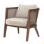 Chaise d'appoint, finition bois de noyer