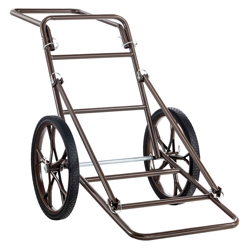 Chariot pliable de transport de charrette à bûches, capacité de charge de 500 lb