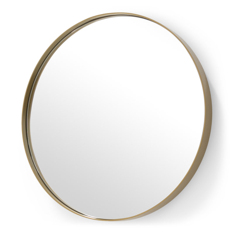 Donna Metal Flat Wall Mirror, Gold