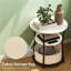Table basse Table d'appoint ronde avec station de charge (table incluse seulement)
