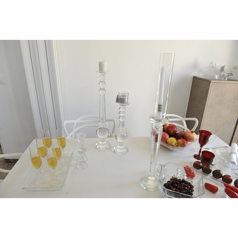Glass Tabletop Candlestick