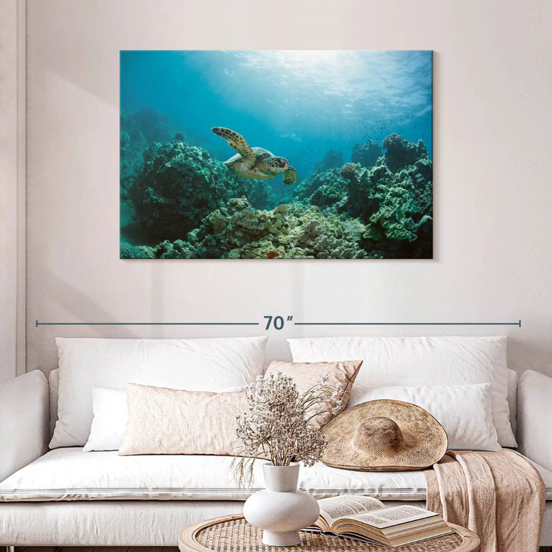 Tortue de mer Brampt à Maui, H 30 po x l 45 po