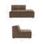 Canapé modulaire rembourré en L moka 4 pièces Bange Performance-133978679-133978676