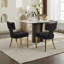 Ensemble de 2 chaises de salle à manger rembourrées avec pieds et clous arrondis en métal-88128283-88128285