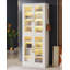 Armoire de rangement de 67 po de hauteur avec portes, DEL, 8 tablettes réglables pour le salon, le bureau et la chambre à coucher-363267445
