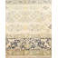 Tapis ivoire / sable / bleu marine noué à la main de conception unique 6 pi 1 po x 11 pi 5 po Keller