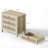 Boho Large Rattan Nightstands Side Table With 3 Drawers(set Of 2)-741145563-770538747