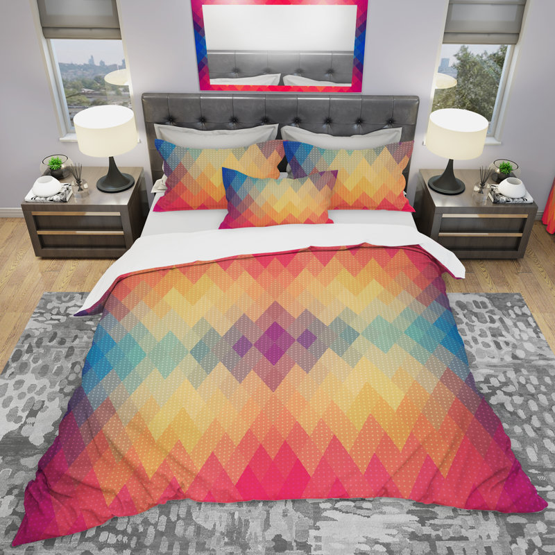 Ensemble de housse de couette moderne, Housse de couette très grand + 2 taies décoratives