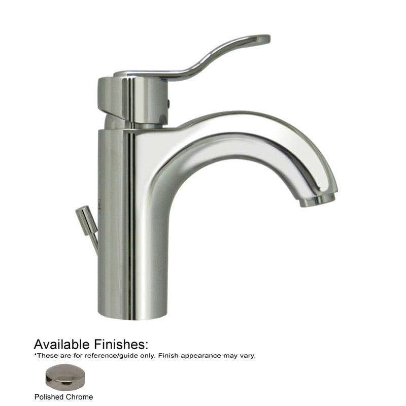 Wavehaus Single-Hole Single-handle Bathroom Faucet with Drain Assembly, Polished Chrome