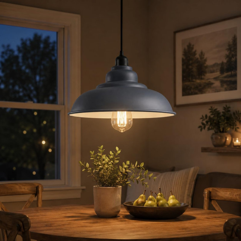 Semi-Curvy Metal Pendant Lamp Shade