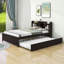 Halvorsen Full Size Wood Platform Bed with Twin Size Trundle and Storage-318649410