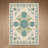 Aura Floral Machine Washable Blue / Beige / Green Indoor Area Rug with Non-Slip Backing-1991818158