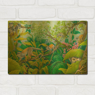 « Haute Société » de Tim Marsh, tableau mural en métal doré, 40,6 x 30,5 cm