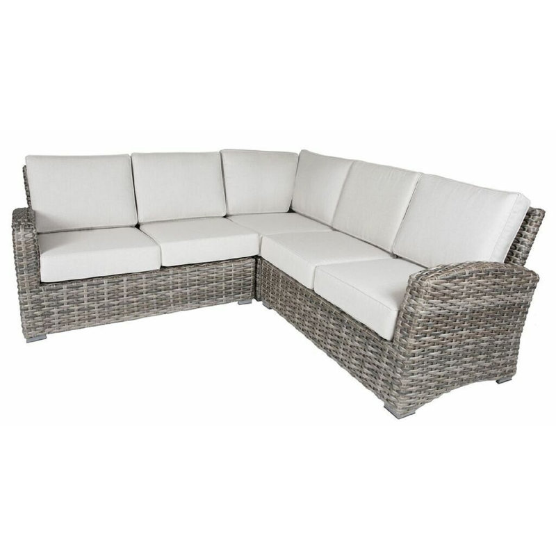Canapé modulaire d'extérieur avec coussins Bazel