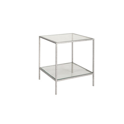 Kayce Glass End Table with Storage