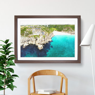 Porthcurno Beach in Cornwall - Picture Frame Graphic Art