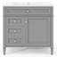 Ensemble de meuble-lavabo simple 36 po avec plateau en résine et miroir Davianna-802513452-802513455