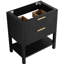 Meuble-lavabo autoportant en châtaignier noir, contreplaqué 30 po avec armoire de meuble-lavabo 2 tiroirs, fermeture en douceur