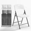 Chaises pliantes, capacité de 600 lb, chaises pliantes robustes en plastique empilables pour l'intérieur et l'extérieur (blanc, paquet de 8)