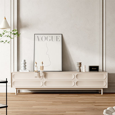 Meubles télé modernes en composite de bois beige