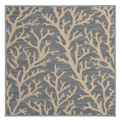  Tapis nautique lavable à motifs coraux