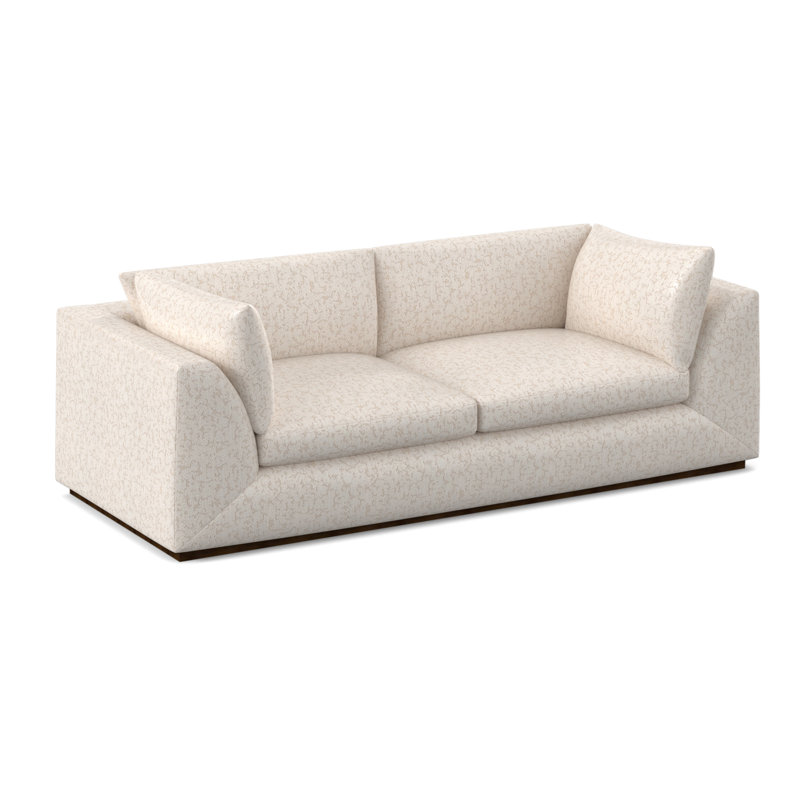 Big Sur Sofa, American Walnut, Filigree Ivory 100% Polyester