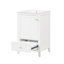 Meuble-lavabo de 20 po avec lavabo, armoire de salle de bain avec porte à fermeture douce, support de rangement et tiroir, blanc (ancien SKU: N725P185452K)