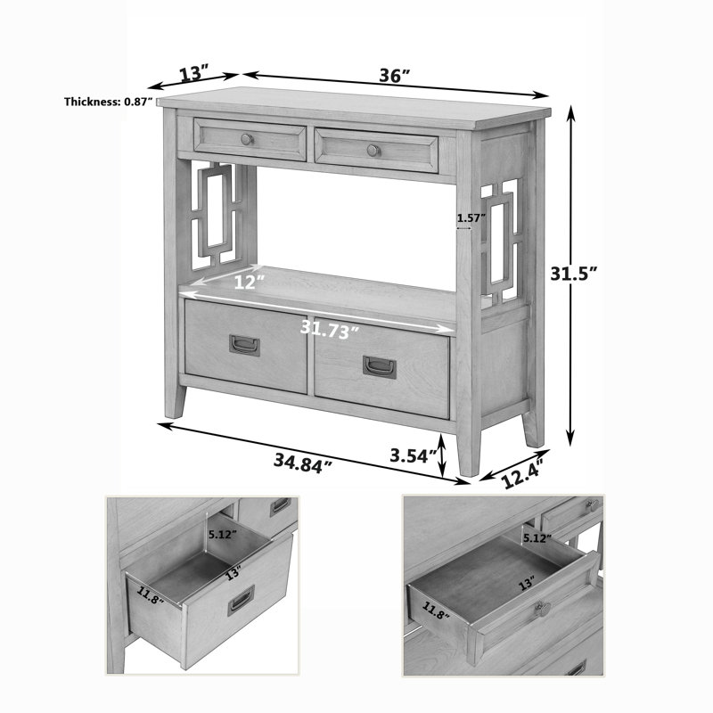 Harijan 36'' Console Table, Blue