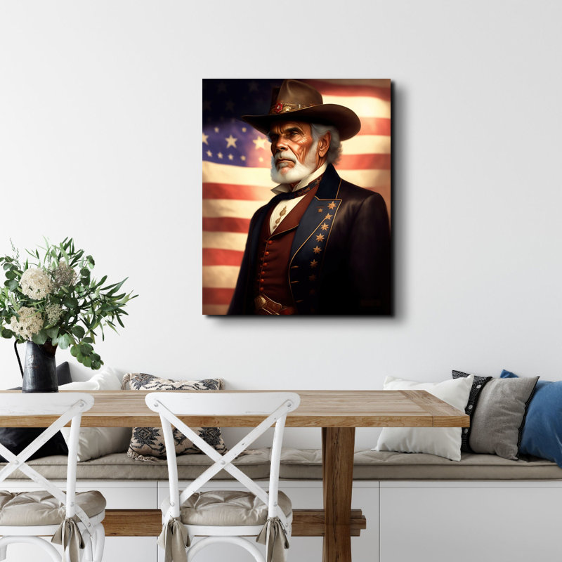 «Country Music Merle Haggard» par Stephen Chambers, impression sur toile tendue, L 15 po x H 18 po